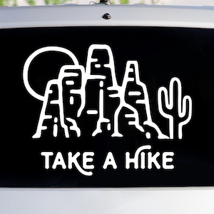 Take a Hike Car Decal - Window Decals, Car Sticker, Laptop Sticker, Hiking Gift, Adventure Decal