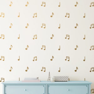 Decalcomanie da muro con note musicali - Decalcomanie da muro in vinile, note musicali, adesivi murali, idea regalo unica