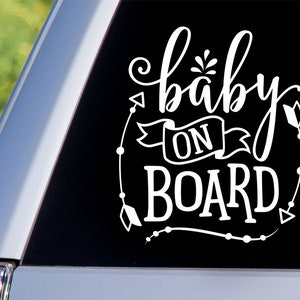 Naklejka na samochód „Baby on Board” – Naklejki na samochód, Naklejki na okna, Naklejki na samochód, Naklejki na okno samochodu „Baby on Board”, Okno samochodu, „Baby on Board”, Naklejka „Baby on Board”