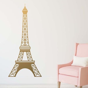 Eiffel Tower Decal - Large Wall Decal, Gold Decal, Paris Decal, Unique Modern Wall Decor