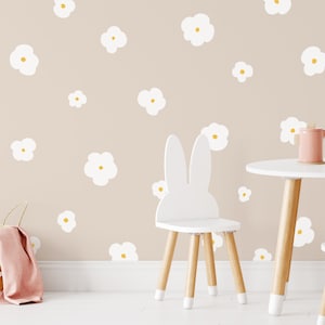 Daisy Wall Decals - Flower Wall Stickers, Floral Nursery Decor, Kids Room Wall Art