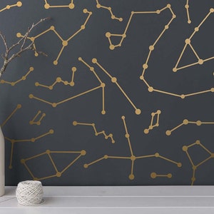 Constellation Wall Decals Star Decals, Modern Wall Decals, Star Wall Stickers, Unique Wall Decor image 1