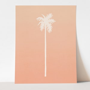 Palm Tree Print Set Boho Wall Art Print, Printable Wall Decor, Kids Room Art, Beach House Wall Art image 2