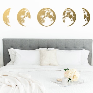 Moon Phases Wall Decal - Moon Phase Decor, Celestial Wall Art, Moon Decor for Home, Nursery Decor, Kids Room Wall Stickers