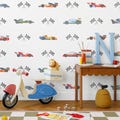 Race Car Wall Decals - Watercolor Wall Art, Kids Room Decal, Boy Nursery Decor, Reusable and Removable Wall Stickers