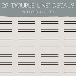 Double Line Wall Decals - Minimal Wall Decor, Removable Wall Stickers ...