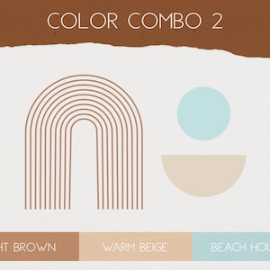 Boho Colorblock Wall Decals - Removable Wall Stickers, Abstract Modern ...