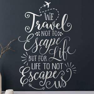 Wall Quote Decal Travel Quote, Travel Wall Decal, Vinyl Wall Decal, Vinyl Quote, Wall Sticker, Unique Wall Decor image 3