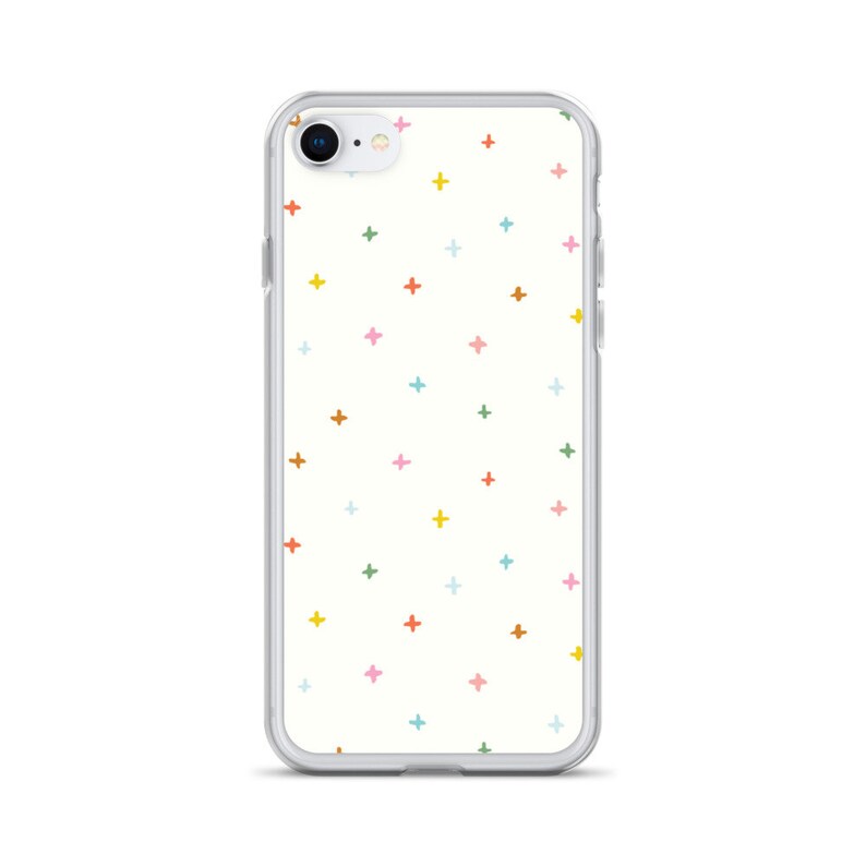 Minimal Plus Sign Design iPhone Case Colorful Geometric Phone Case for iPhones
