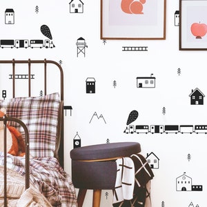 Train Wall Decals - Nursery Wall Stickers, Boys Room Wall Art, Train Bedroom Decor, Kids Room Decor