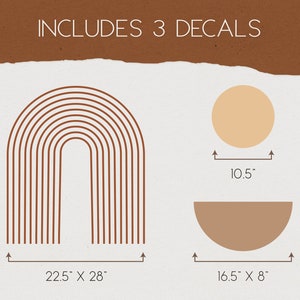 Boho Colorblock Wall Decals - Removable Wall Stickers, Abstract Modern ...