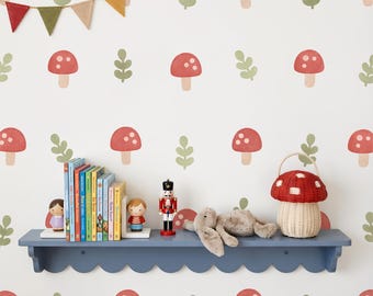 Mushroom Wall Decals - Removable, Reusable Wall Stickers - Woodland Nursery Decor, Kids Room Wall Art, Forest Wall Decals, Mushroom Decor