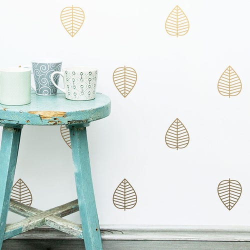 Leaf Wall Decals Fall Decor Autumn Decor Vinyl Wall Etsy