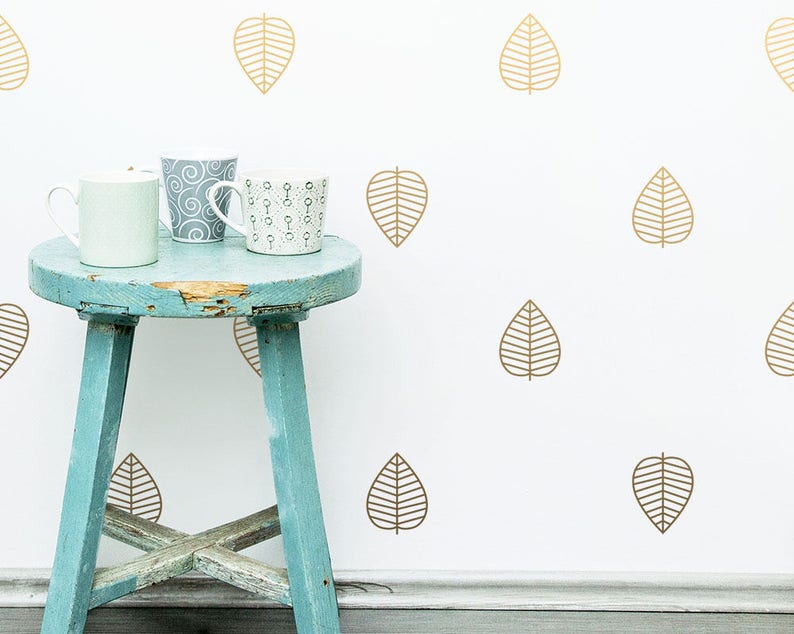 Leaf Wall Decals Fall Decor Autumn Decor Vinyl Wall Etsy