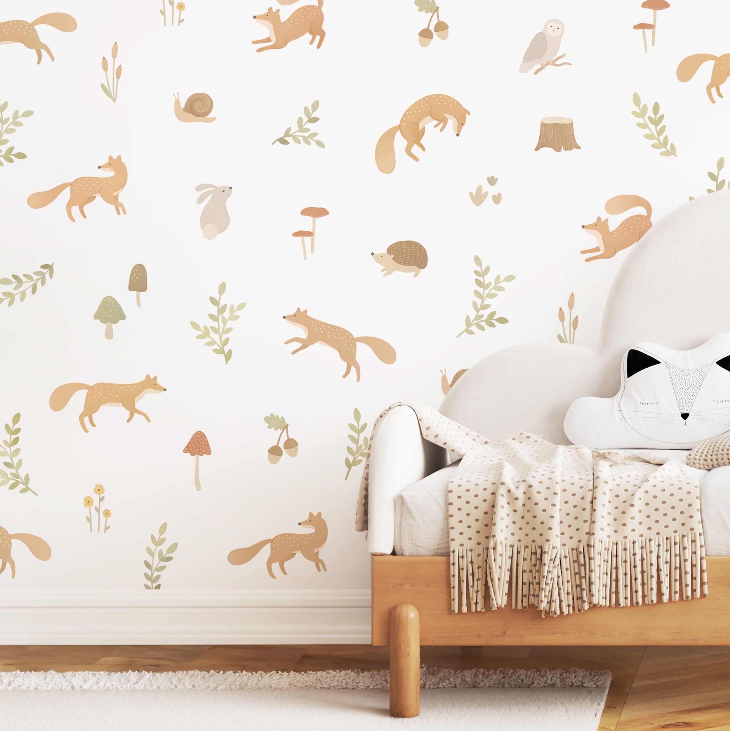Guess How Much I Love You Wall Stickers - Hares & Leaves Nursery Decals (Regular Size), Easy Apply & Removable