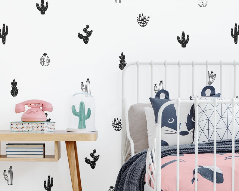 Cactus Wall Decals Nursery Decals Vinyl Wall Decals Tribal Etsy