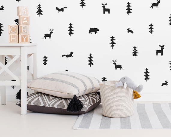 nursery wall stickers woodland