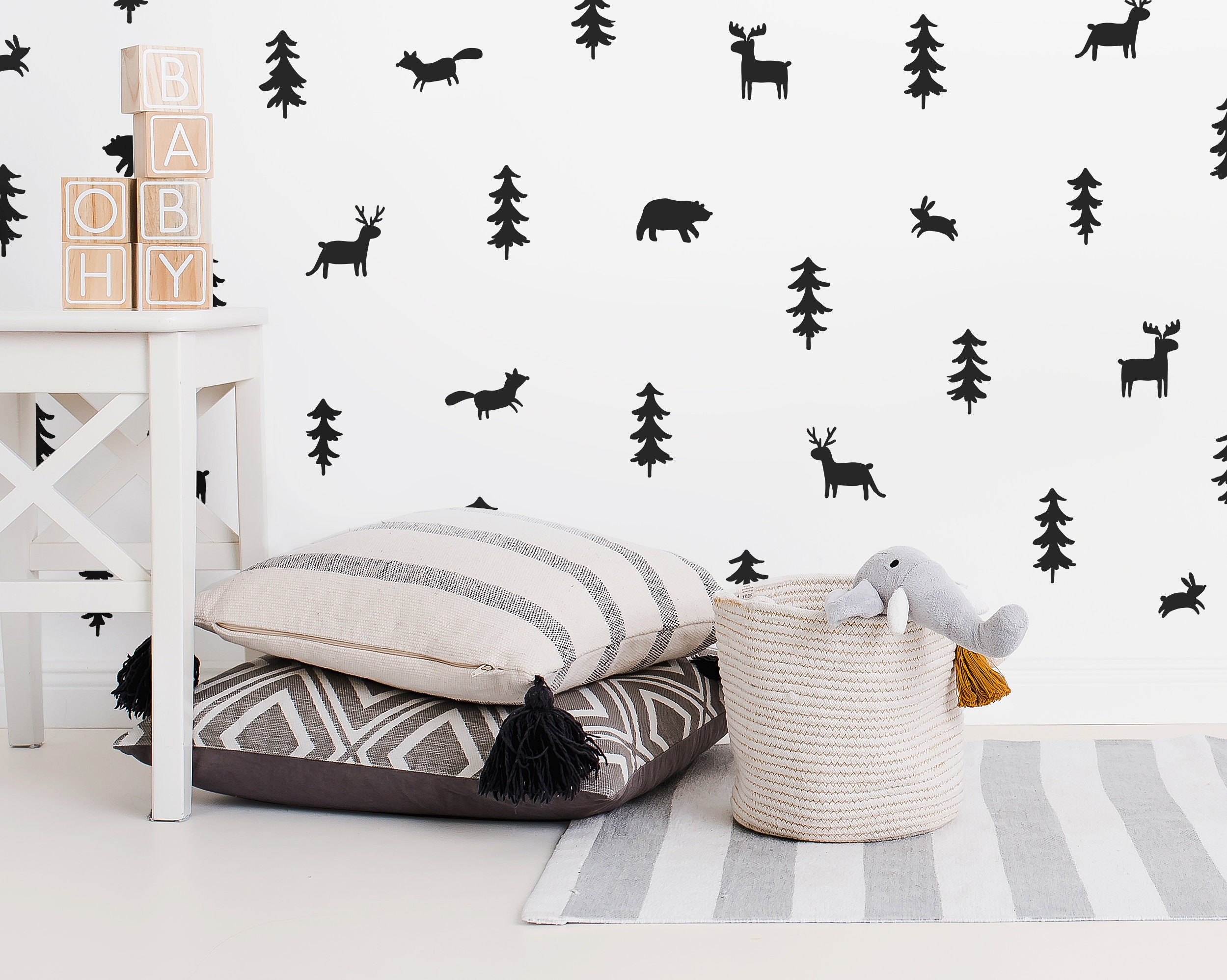 woodland animal decals for nursery