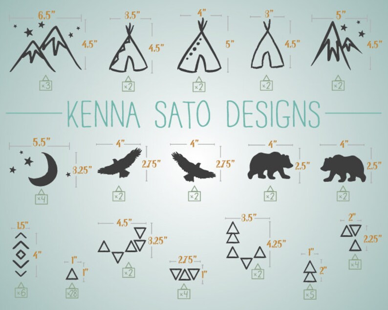 Wild Desert Designs Wall Decals Nursery Decals Tribal Etsy UK