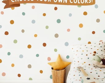 Polka Dot Wall Decals - Custom Color Wall Stickers, Kids Room Decor, Nursery Wall Art, Reusable and Removable Wall Decals