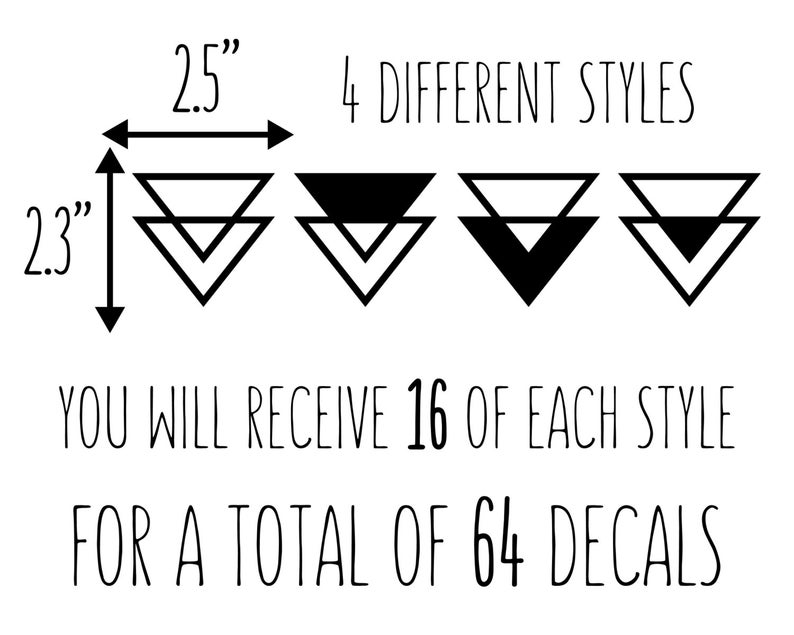 Geometric Triangle Wall Decals Gold Decals Nursery Decals Etsy