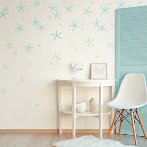 Starfish Wall Decals Mermaid Wall Decal, Starfish Decals, Starfish Sticker, Mermaid Nursery, Gift For Her, Gift For Daughters, Wall Decal image 8