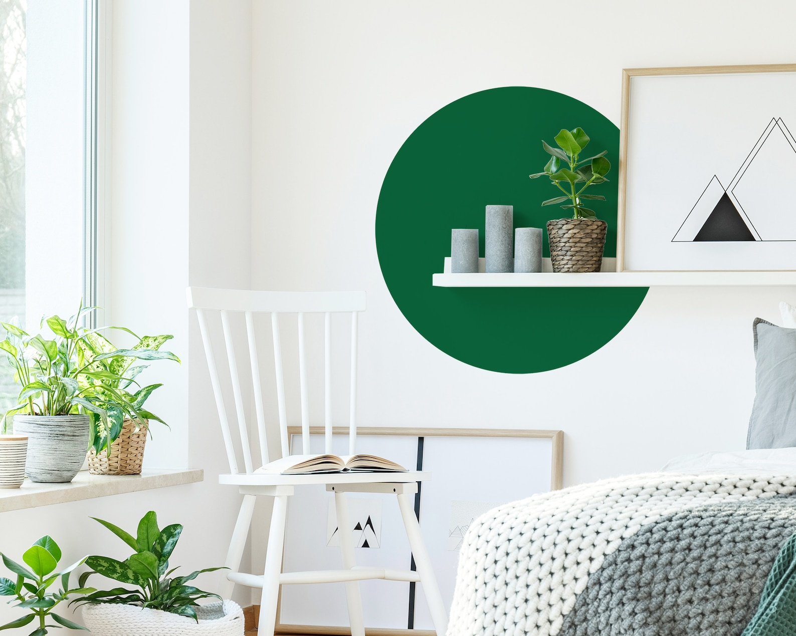 Circle Wall Decal Geometric Wall Art Abstract Wall Decor Etsy