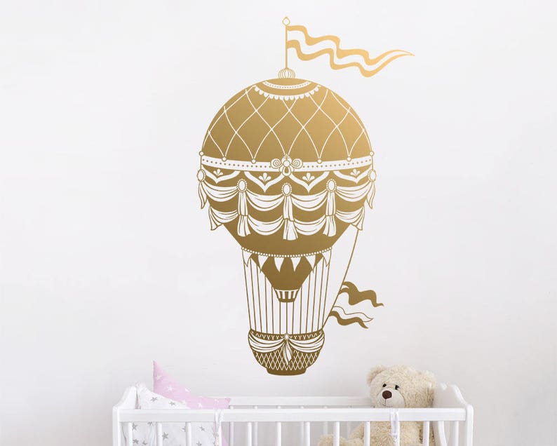 Hot Air Balloon Wall Decal Hot Air Balloon Wall Decor Etsy