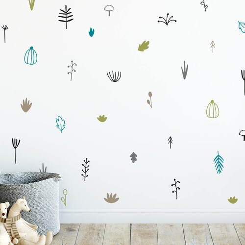 Woodland Wall Decals Nursery Decals 5color Wall Stickers Etsy