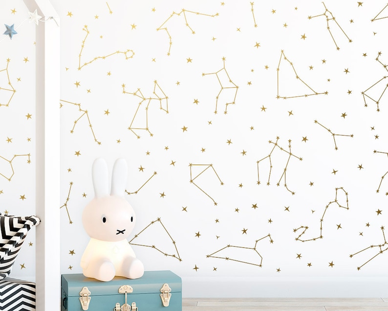 Zodiac Constellation Wall Decals Star Decals, Zodiac Gift, Wall Decor, Gift for Her, Constellations, Wall Decals, Nursery Decor image 2