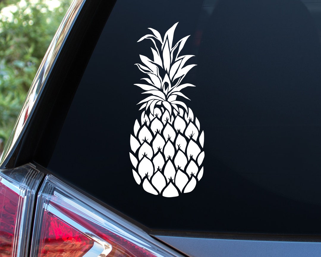 Pineapple Car Decal - Car Window Decal, Car Sticker, Unique Pineapple ...