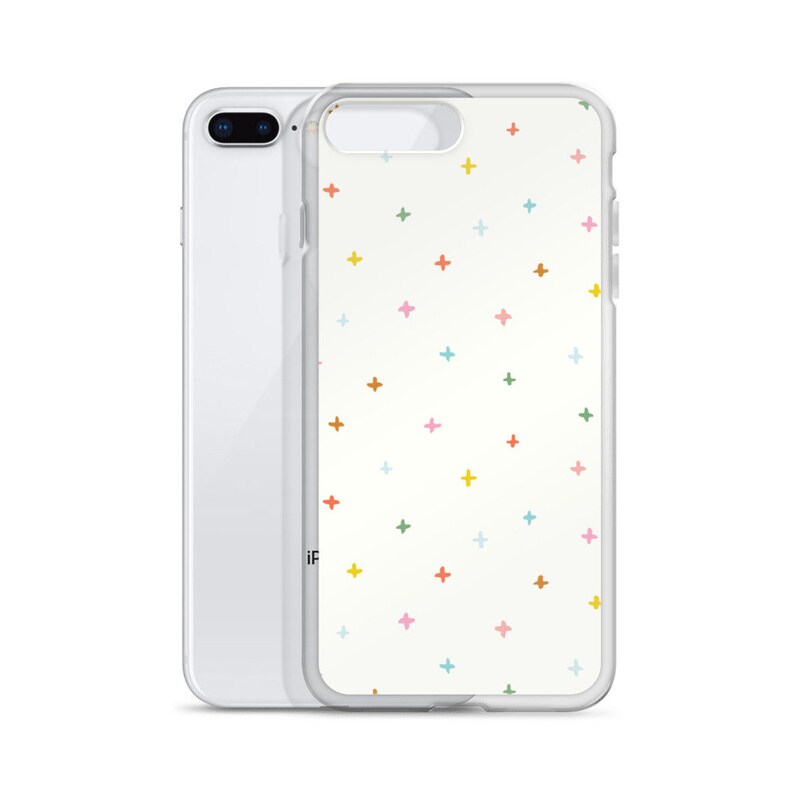 Minimal Plus Sign Design iPhone Case Colorful Geometric Phone Case for iPhones