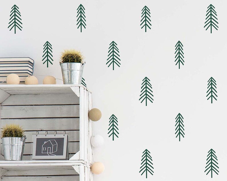 Tree Wall Decals Nursery Decals Pine Tree Decals Woodland Etsy Australia