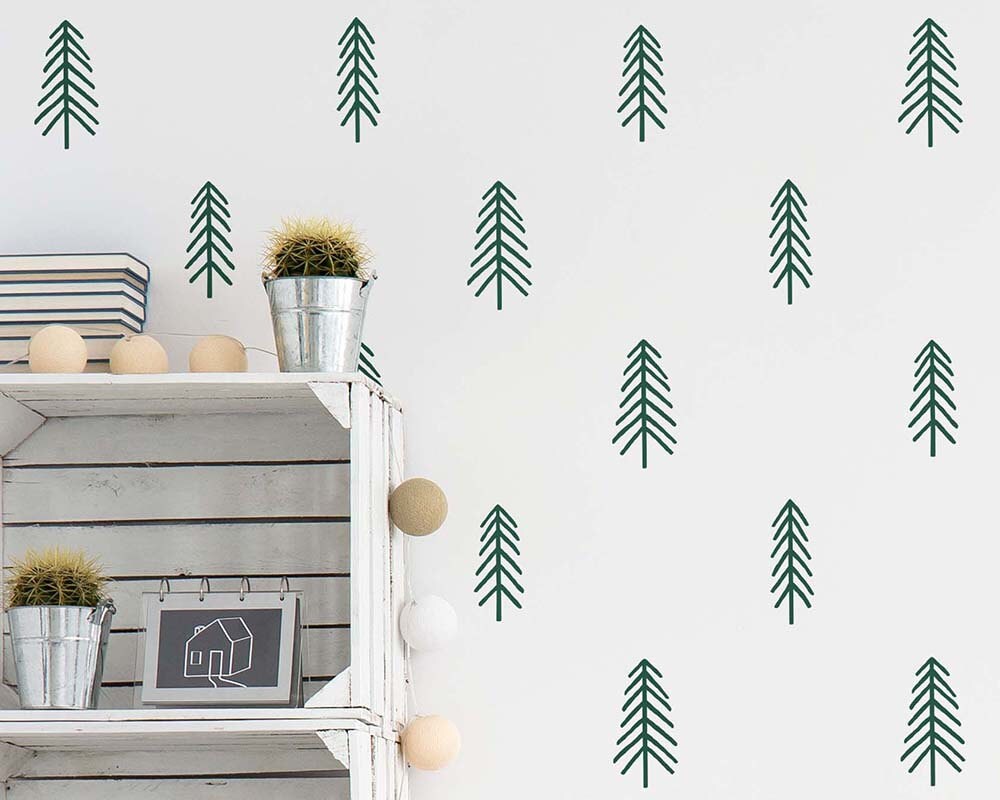 Tree Wall Decals Nursery Decals Pine Tree Decals Woodland Etsy Australia