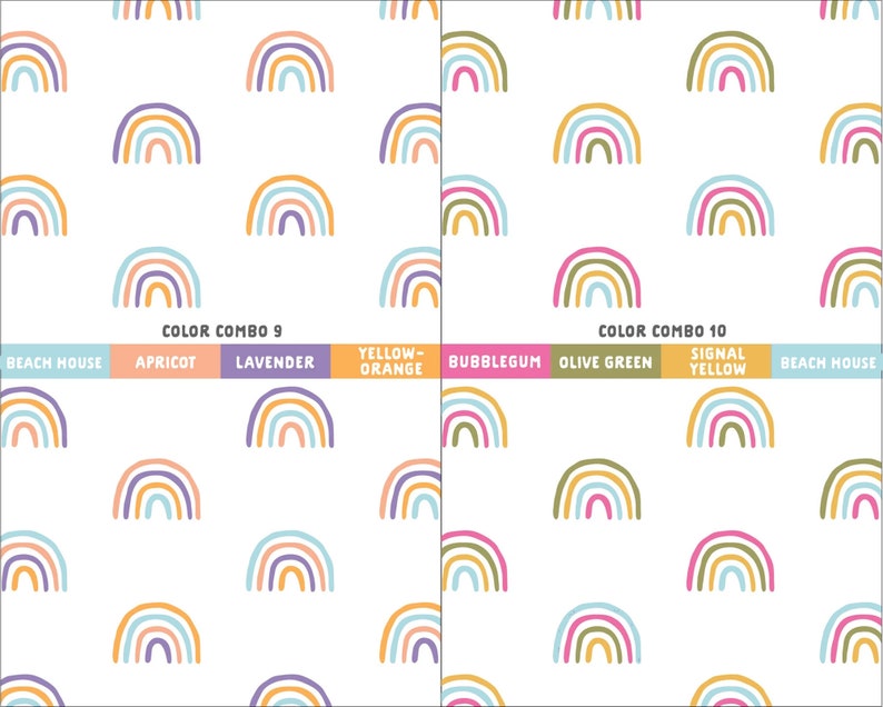 Rainbow Decals 4 Color Rainbow Stickers Rainbow Decor Etsy