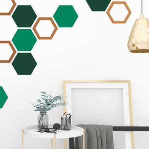 Honeycomb Wall Decals - Hexagon Decals, Geometric Wall Art, Wall Decor ...