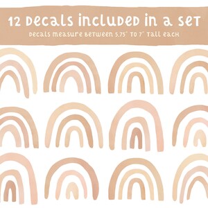 Watercolor Boho Rainbow Wall Decals - Neutral Nursery Wall Decor, Kids ...