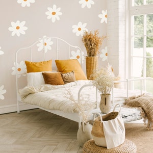 Daisy Wall Decals Nursery Decor, Kids Room Wall Art, Removable Flower Wall Stickers image 3