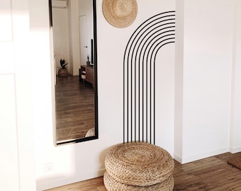 Half Arch Wall Decal - Abstract Wall Decor, Boho Interior Wall Art, Modern Farmhouse Decor, Removable Wall Stickers
