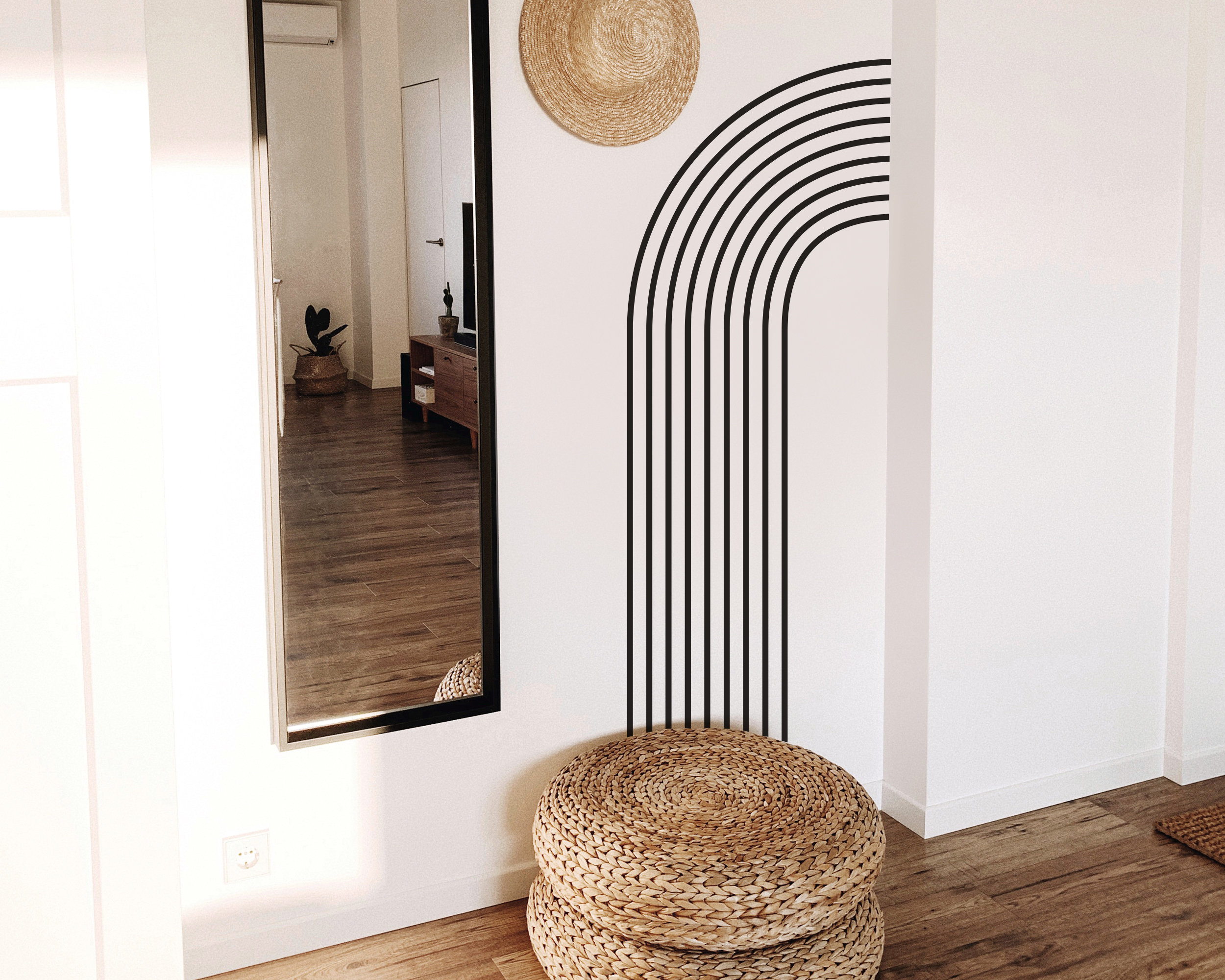 Half Arch Wall Decal Abstract Wall Decor, Boho Interior Wall Art