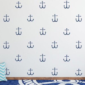Anchor Wall Decals Nautical Decals, Nursery Decals, Anchor Decals, Cute Nautical Decor, Kids Room Wall Stickers image 2