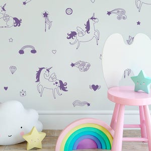 Magical Unicorn Wall Decals Wall Decor, Gift for Her, Unicorn Decor, Nursery Decor, Gift for Daughter, Unicorn, Vinyl Wall Decals image 2