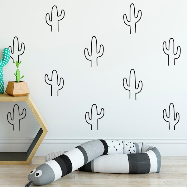 Cactus Wall Decal Etsy