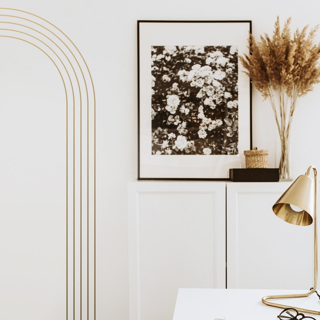 Half Arch Wall Decal - Minimalist Wall Decor, Boho Interior Wall Art ...