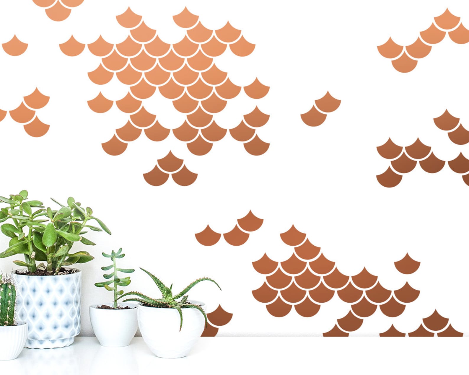 Mermaid Scale Wall Decals Nursery Decals Geometric Decals Etsy