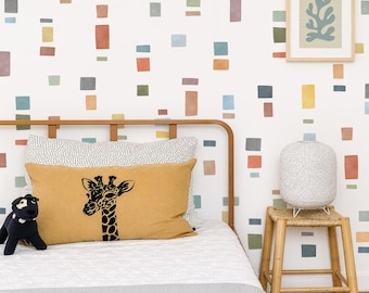 Abstract Shape Wall Decals - Modern Nursery Decor, Kids Room Decal, Reusable and Removable Wall Stickers
