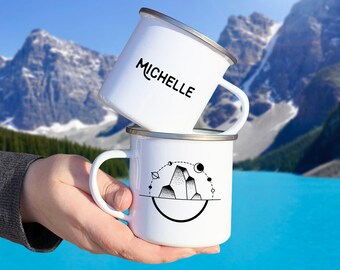 Personalized Camp Mug - Custom Name Mug, Personalized Mug, Mug Gift, Adventure, Wanderlust, Outer Space Gift, Personalized Gift, Custom Gift