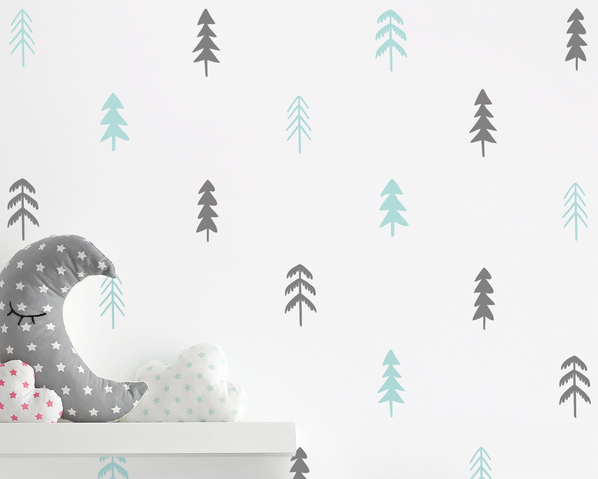Tree Wall Decals Woodland Nursery Decor Nursery Decals Etsy