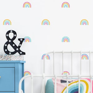 Rainbow Decals - 4 Color Rainbow Stickers, Rainbow Decor, Colorful Wall Decor, Girls Room Decor, Kids Room Decor, Rainbow Vinyl Wall Decals