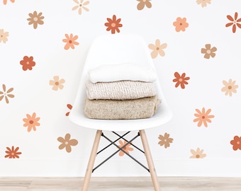 Flower Wall Decals - Daisy Wall Stickers, Floral Nursery Decor, Kids Room Wall Art